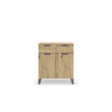 Kommode >Aditio Box< in Eiche Artisan, Holzwerkstoff - 80x92x44cm (BxHxT)