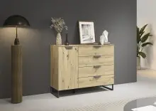 Kombikommode >Aditio Box< in Eiche Artisan Dekor -...