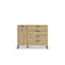 Kombikommode >Aditio Box< in Eiche Artisan Dekor - 120x92x44 (BxHxT)