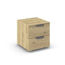 Nachtkommode >Aditio Box< in Eiche Artisan Dekor -...