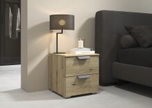 Nachtkommode >Aditio Box< in Eiche Artisan Dekor - 40x42x42 (BxHxT)