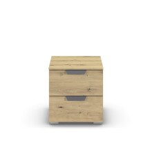 Nachtkommode >Aditio Box< in Eiche Artisan Dekor - 40x42x42 (BxHxT)