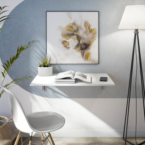 Klapptisch >Wandklapptisch< in Artik Weiß, Holzwerkstoff - 78x21x50cm (BxHxT)