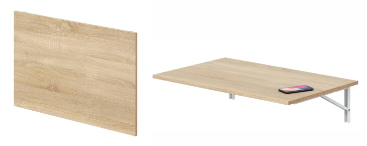 Klapptisch >Wandklapptisch< in Canadian Eiche Dekor - 78x21x50 (BxHxT)