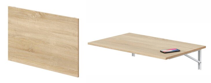Klapptisch >Wandklapptisch< in Canadian Eiche Dekor - 78x21x50 (BxHxT)