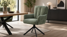 Armlehnstuhl >Yukon< (2er-Set)  Drehfunktion, Federkern, olive - 60x94x66cm (BxHxT)