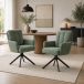 Armlehnstuhl >Yukon< (2er-Set)  Drehfunktion, Federkern, olive - 60x94x66cm (BxHxT)