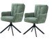 Armlehnstuhl >Yukon< (2er-Set)  Drehfunktion, Federkern, olive - 60x94x66cm (BxHxT)