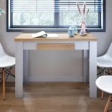 Klapptisch >Clapp< in Weiß / Eiche Dekor -...