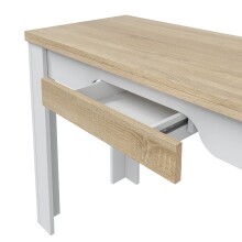 Klapptisch >Clapp< in Weiß / Eiche Dekor - 110x79/77,5x50/100 (BxHxT)