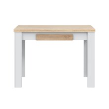 Klapptisch >Clapp< in Weiß / Eiche Dekor - 110x79/77,5x50/100 (BxHxT)