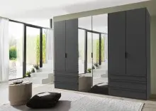 Falttürenschrank >OXFORD< in GRAPHIT mit...