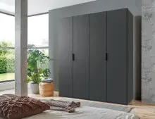 Falttürenschrank >OXFORD< in GRAPHIT -...