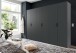 Falttürenschrank >OXFORD< in GRAPHIT - 300x216x58cm (BxHxT)