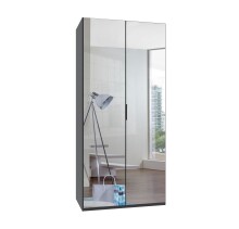 Falttürenschrank >OXFORD< in GRAPHIT mit...