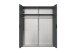 Falttürenschrank >OXFORD< in GRAPHIT mit Spiegel - 200x216x58cm (BxHxT)