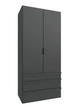 Falttürenschrank >OXFORD< in GRAPHIT mit...