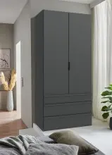 Falttürenschrank >OXFORD< in GRAPHIT mit...