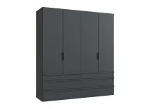 Falttürenschrank >OXFORD< in GRAPHIT mit...