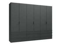 Falttürenschrank >OXFORD< in GRAPHIT mit...