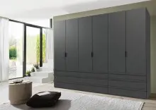 Falttürenschrank >OXFORD< in GRAPHIT mit...
