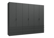 Falttürenschrank >OXFORD< in GRAPHIT mit...