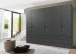 Falttürenschrank >OXFORD< in GRAPHIT mit Schubladen - 300x216x58cm (BxHxT)