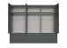 Falttürenschrank >OXFORD< in GRAPHIT mit Schubladen - 300x216x58cm (BxHxT)