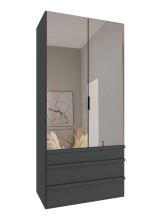 Falttürenschrank >OXFORD< Schubladen, in...