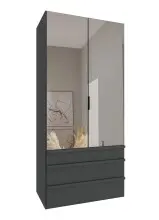 Falttürenschrank >OXFORD< Schubladen, in...