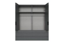 Falttürenschrank >OXFORD< Schubladen, in...