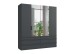 Falttürenschrank >OXFORD< Schubladen, in GRAPHIT und Spiegel - 200x216x58cm (BxHxT)