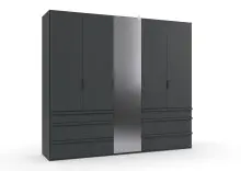 Falttürenschrank >OXFORD< in GRAPHIT mit...