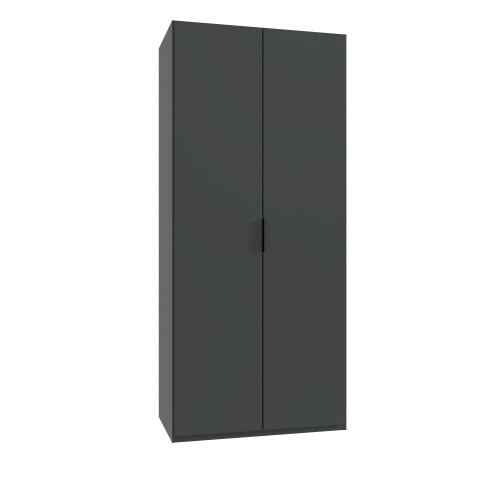Falttürenschrank >OXFORD< in GRAPHIT - 100x236x58cm (BxHxT)