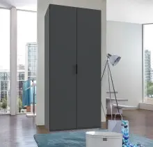 Falttürenschrank >OXFORD< in GRAPHIT -...