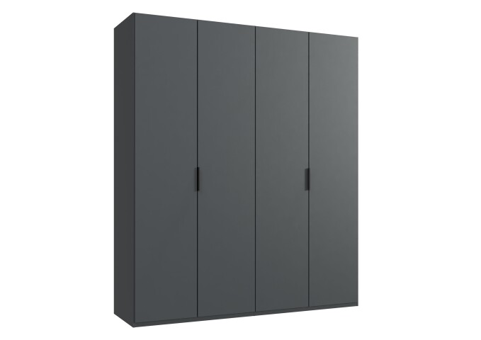 Falttürenschrank >OXFORD< in GRAPHIT - 200x236x58cm (BxHxT)