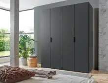 Falttürenschrank >OXFORD< in GRAPHIT -...