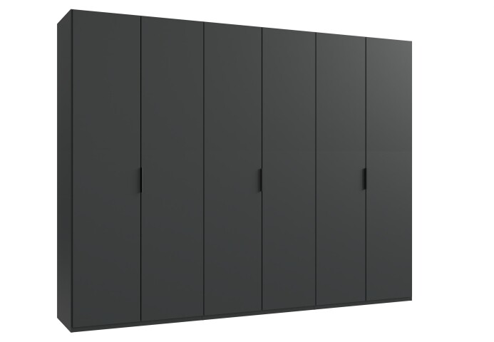 Falttürenschrank >OXFORD< in GRAPHIT - 300x236x58cm (BxHxT)
