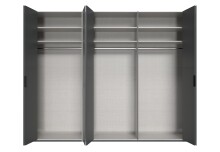 Falttürenschrank >OXFORD< in GRAPHIT - 300x236x58cm (BxHxT)