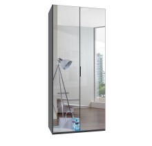 Falttürenschrank >OXFORD< in GRAPHIT mit...