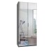 Falttürenschrank >OXFORD< in GRAPHIT mit Spiegel - 100x236x58cm (BxHxT)