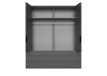 Falttürenschrank >OXFORD< in GRAPHIT - 200x236x58cm (BxHxT)
