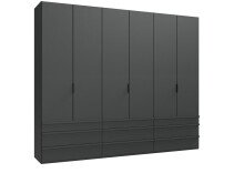 Falttürenschrank >OXFORD< in GRAPHIT -...