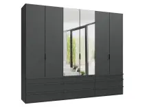 Falttürenschrank >OXFORD< in GRAPHIT -...