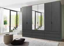 Falttürenschrank >OXFORD< in GRAPHIT -...