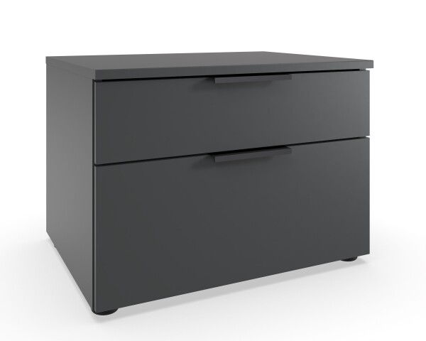Nachtkommode >OXFORD< in GRAPHIT - 54x39x41cm (BxHxT)