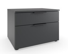 Nachtkommode >OXFORD< in GRAPHIT - 54x39x41cm (BxHxT)
