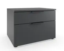 Nachtkommode >OXFORD< in GRAPHIT - 54x39x41cm (BxHxT)