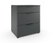 Nachtkommode >OXFORD< in GRAPHIT - 54x61x41cm (BxHxT)