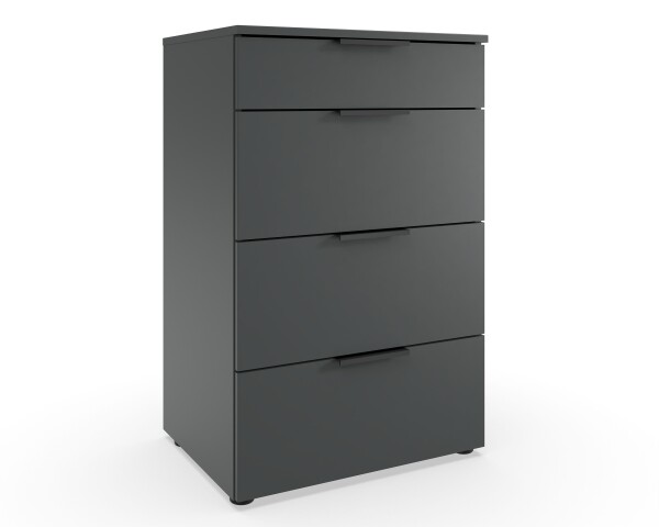 Hochkommode >OXFORD< in GRAPHIT - 54x84x41cm (BxHxT)